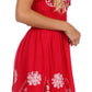 Sakkas Dharini Batik Smocked Empire Waist Dress
