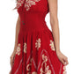 Sakkas Dharini Batik Smocked Empire Waist Dress