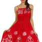 Sakkas Dharini Batik Smocked Empire Waist Dress