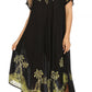 Vestido Caftán/Pareo de Manga Corta Sakkas Batik Palmera