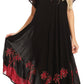 Vestido Caftán/Pareo de Manga Corta Sakkas Batik Palmera