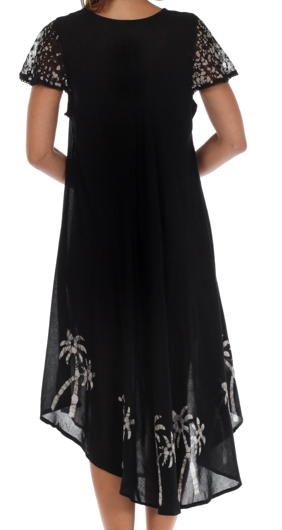 Vestido Caftán/Pareo de Manga Corta Sakkas Batik Palmera