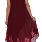 Vestido Caftán/Pareo de Manga Corta Sakkas Batik Palmera