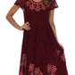 Vestido Caftán/Pareo de Manga Corta Sakkas Batik Palmera
