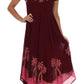 Vestido Caftán/Pareo de Manga Corta Sakkas Batik Palmera