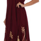 Vestido Caftán/Pareo de Manga Corta Sakkas Batik Palmera