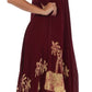 Vestido Caftán/Pareo de Manga Corta Sakkas Batik Palmera