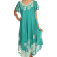 Vestido Caftán/Pareo de Manga Corta Sakkas Batik Palmera