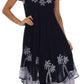 Vestido Caftán/Pareo de Manga Corta Sakkas Batik Palmera