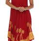 Vestido Caftán/Pareo de Manga Corta Sakkas Batik Palmera