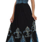 Sakkas Batik Fleur De Lis Embroidered Peasant Dress