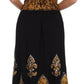 Sakkas Batik Fleur De Lis Embroidered Peasant Dress