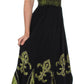 Sakkas Batik Fleur De Lis Embroidered Peasant Dress