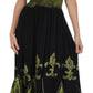 Sakkas Batik Fleur De Lis Embroidered Peasant Dress