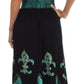 Sakkas Batik Fleur De Lis Embroidered Peasant Dress