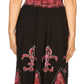 Sakkas Batik Fleur De Lis Embroidered Peasant Dress