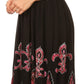 Sakkas Batik Fleur De Lis Embroidered Peasant Dress