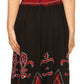 Sakkas Batik Fleur De Lis Embroidered Peasant Dress