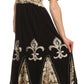 Sakkas Batik Fleur De Lis Embroidered Peasant Dress