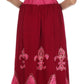 Sakkas Batik Fleur De Lis Embroidered Peasant Dress