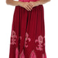Sakkas Batik Fleur De Lis Embroidered Peasant Dress