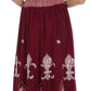 Sakkas Batik Fleur De Lis Embroidered Peasant Dress