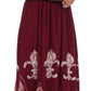 Sakkas Batik Fleur De Lis Embroidered Peasant Dress