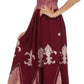Sakkas Batik Fleur De Lis Embroidered Peasant Dress