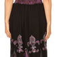 Sakkas Batik Fleur De Lis Embroidered Peasant Dress