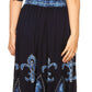 Sakkas Batik Fleur De Lis Embroidered Peasant Dress