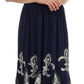 Sakkas Batik Fleur De Lis Embroidered Peasant Dress