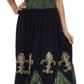 Sakkas Batik Fleur De Lis Embroidered Peasant Dress