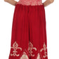 Sakkas Batik Fleur De Lis Embroidered Peasant Dress