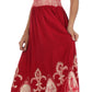 Sakkas Batik Fleur De Lis Embroidered Peasant Dress