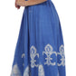 Sakkas Batik Fleur De Lis Embroidered Peasant Dress