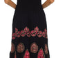 Sakkas Batik Triangle Smocked Empire Waist Dress