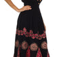 Sakkas Batik Triangle Smocked Empire Waist Dress