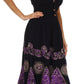 Sakkas Batik Triangle Smocked Empire Waist Dress