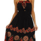 Sakkas Batik Triangle Smocked Empire Waist Dress