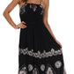 Sakkas Batik Triangle Smocked Empire Waist Dress