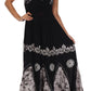 Sakkas Batik Triangle Smocked Empire Waist Dress