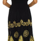 Sakkas Batik Triangle Smocked Empire Waist Dress