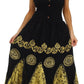Sakkas Batik Triangle Smocked Empire Waist Dress