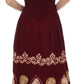 Sakkas Batik Triangle Smocked Empire Waist Dress