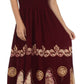 Sakkas Batik Triangle Smocked Empire Waist Dress