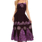 Sakkas Batik Triangle Smocked Empire Waist Dress