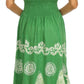 Sakkas Batik Triangle Smocked Empire Waist Dress