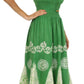 Sakkas Batik Triangle Smocked Empire Waist Dress