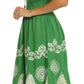 Sakkas Batik Triangle Smocked Empire Waist Dress