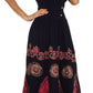 Sakkas Batik Triangle Smocked Empire Waist Dress